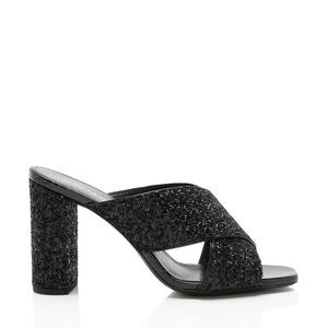 Saint Laurent Glitter Loulou Mule Sandals - Size 7 / 37